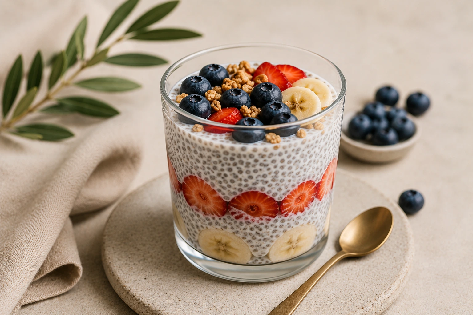 Chiasamen schwarz naturbelassen – kleine Chiasaat Körner für Porridge, Joghurt, Smoothies und gesunde Rezepte